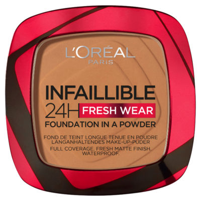 L'Oreal Paris Paris Infallible 24H Fresh Wear Foundation in a Powder Shade 330 Hazelnut