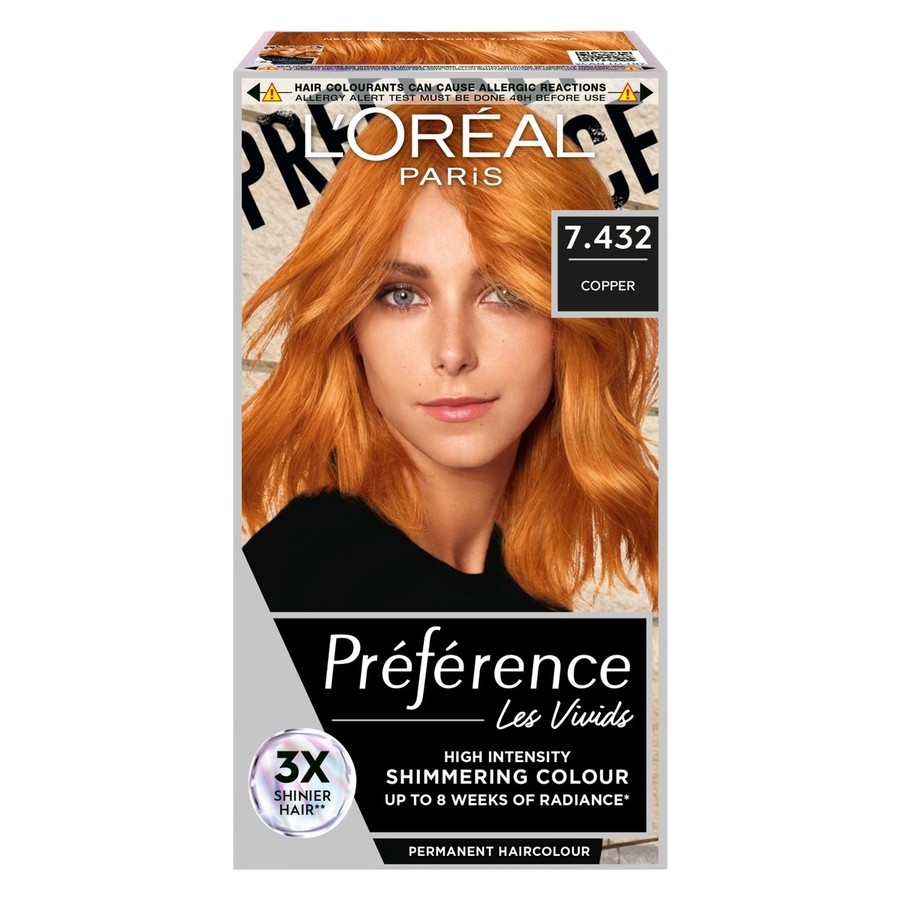 L'Oréal Paris Préférence Vivid Colours Permanent Color For Normal Hair 7.432 Copper