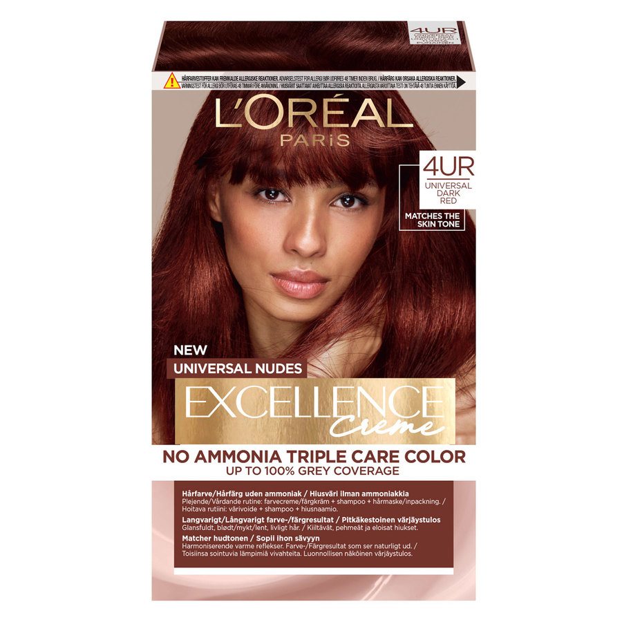 L'Oréal Paris Excellence Universal Nudes Permanent Color Universal Dark Red 4UR