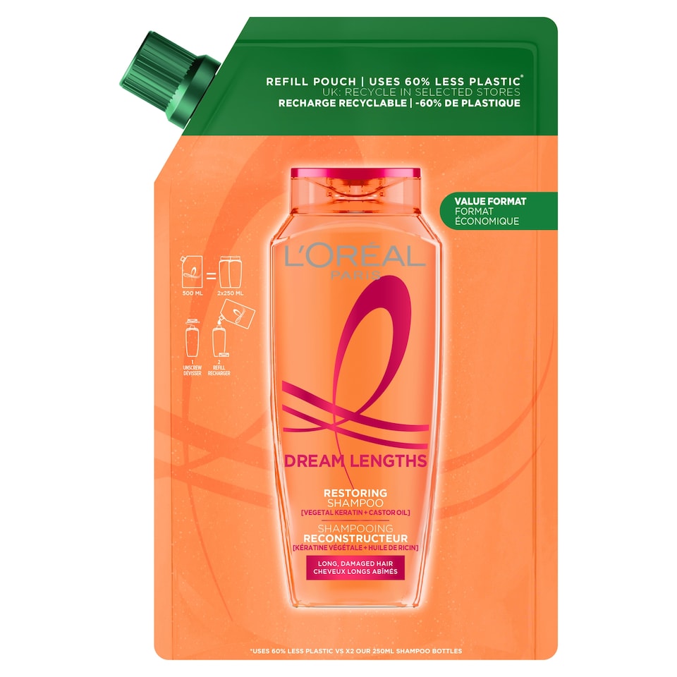 L'Oreal Dream Lengths Shampoo Refill 500Ml