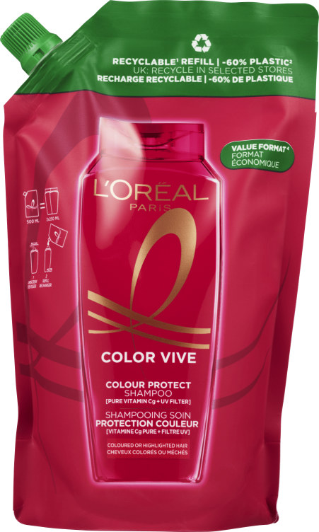 Elvital Shampo Color Vive Refill 500ml Loreal