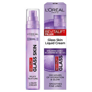 L'Oréal Paris L'Oreal Paris Revitalift Filler Glass Skin Liquid Cream, Hybrid Serum-Moisturiser, 100H Hydration