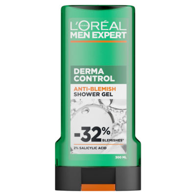 L'Oréal Paris L'Oréal Men Expert Derma Control Anti-Blemish Shower Gel for Blemish Control, 400ml