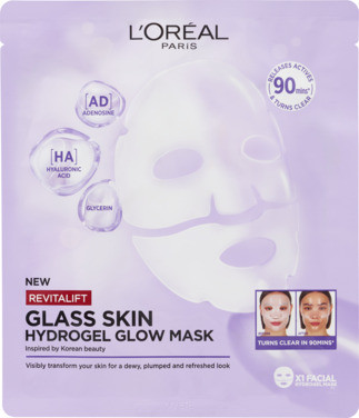 L'oréal Paris Revitalift Filler Glass Skin Hydrogel Sheet Mask Loreal