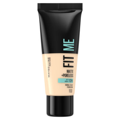 Maybelline Fit Me Matte + Poreless Medium Coverage Normal to Oily Skin Foundation 100 Warm Ivory