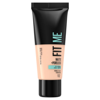 Maybelline Fit Me Matte + Poreless Medium Coverage Normal to Oily Skin Foundation 102 Fair Ivory