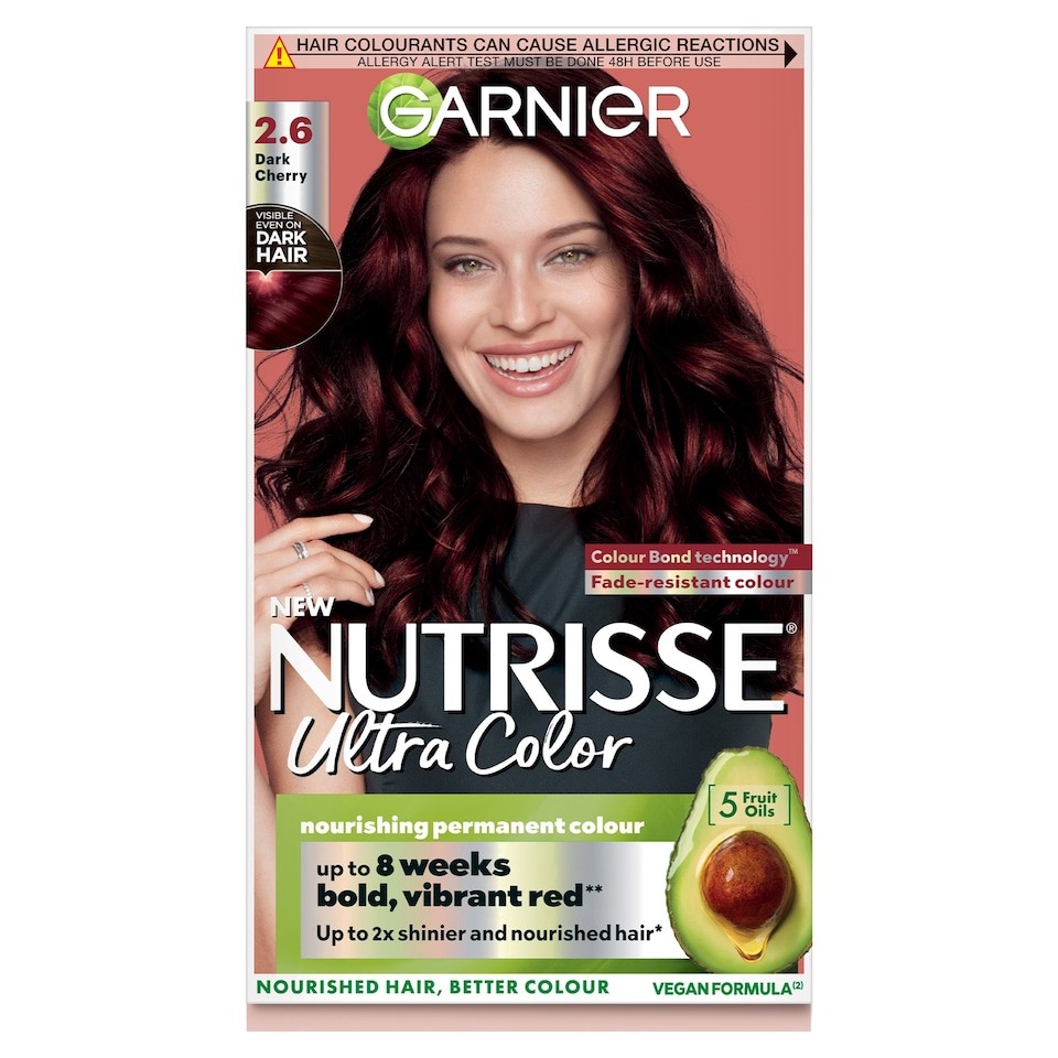 Garnier Nutrisse Ultra Color Intense Permanent Colour - Dark Cherry 2.60