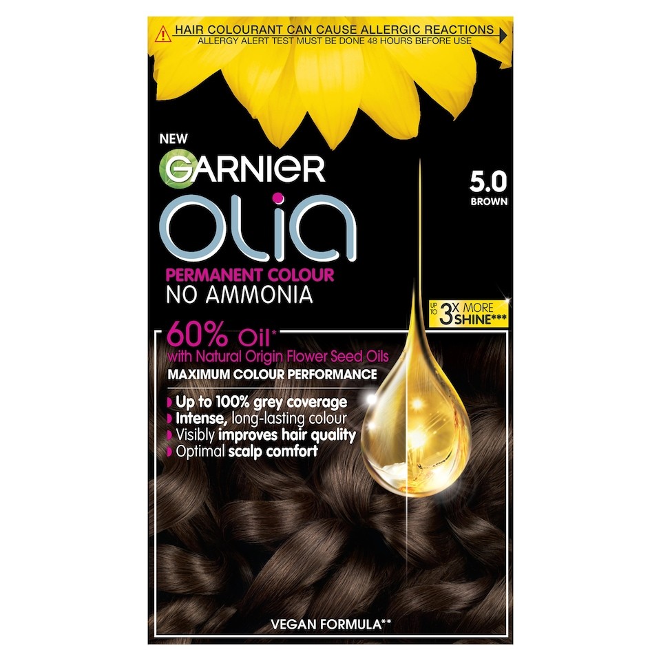 Garnier Olia No Ammonia Permanent Hair Dye - 5.0 Brown