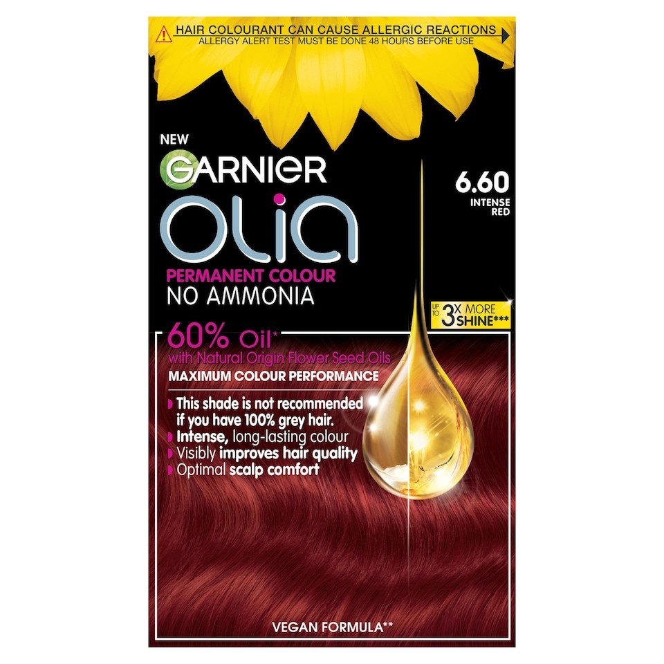 Garnier Olia 6.60 Bold Intense Red Permanent Hair Dye