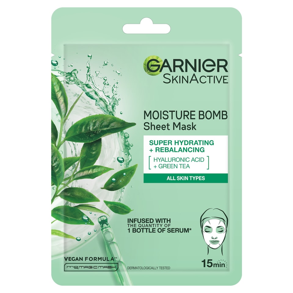 Garnier Moisture Bomb Hydrating Face Mask Green Tea