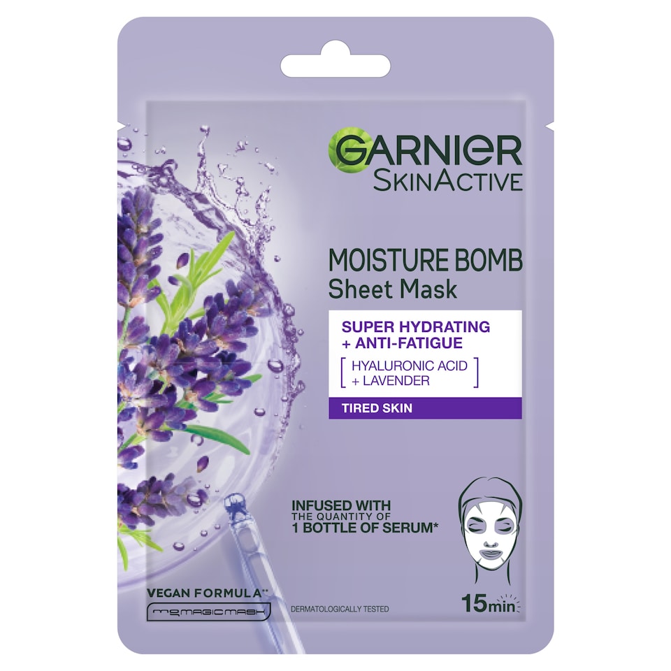 Garnier Moisture Bomb Hydrating Face Mask Lavender