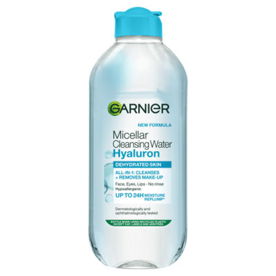 Garnier Micellar Cleansing Water Hyaluron For Dehydrated Skin 400ml, Cleanse  Replump