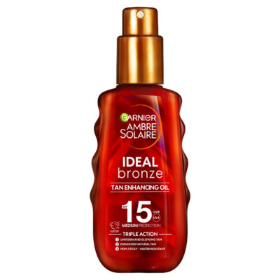 Garnier Ambre Solaire Ideal Bronze SPF15 Sun Protection Oil Spray 150ml