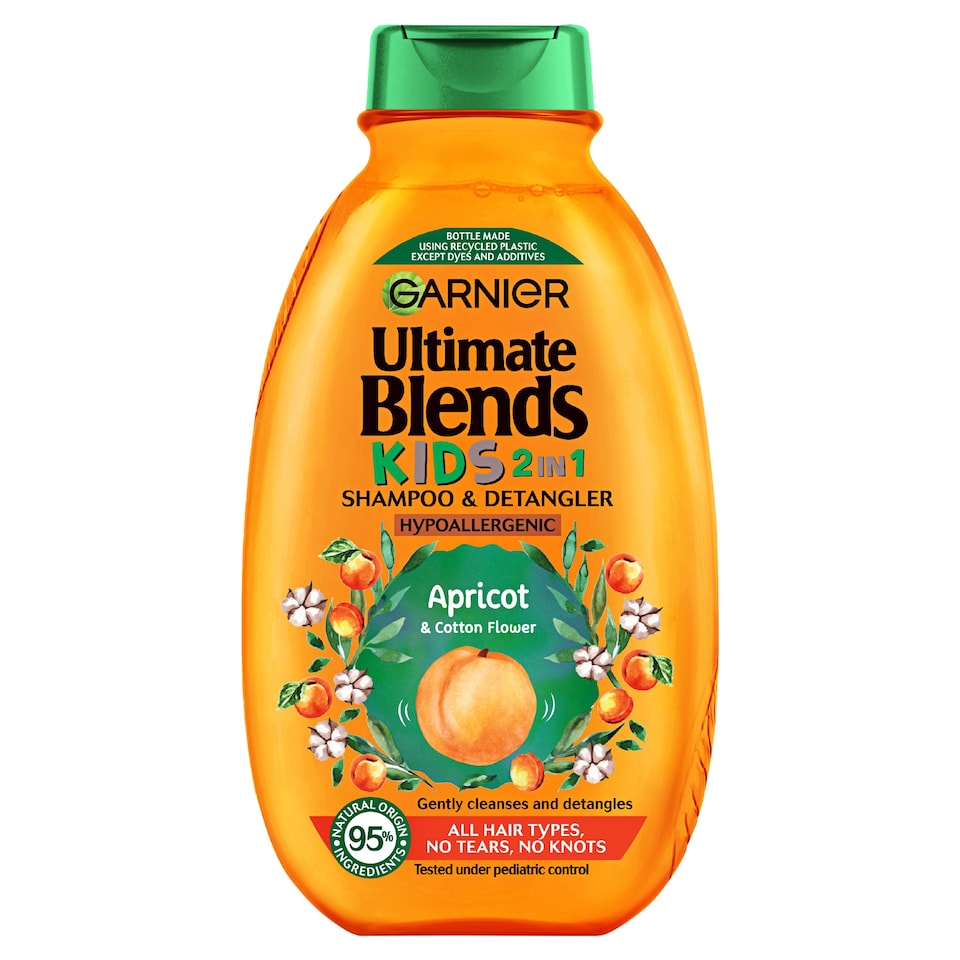 Garnier Ultimate Blends Kids 2 In 1 Apricot Shampoo 250Ml
