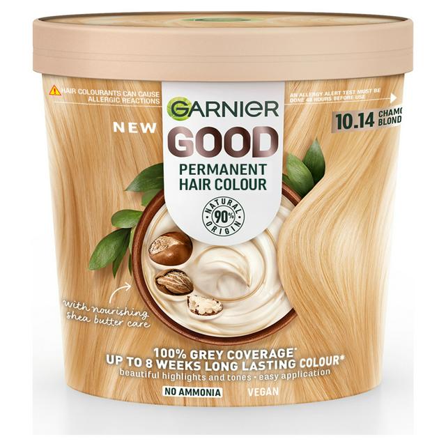 Garnier Good Permanent No Ammonia Formula 100% Grey Coverage 10.14 Chamomile Blonde Hair Dye