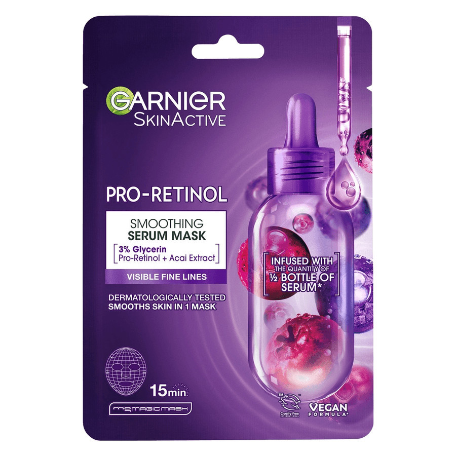 Garnier SkinActive Pro-Retinol Smoothing Serum Sheet Mask 22g