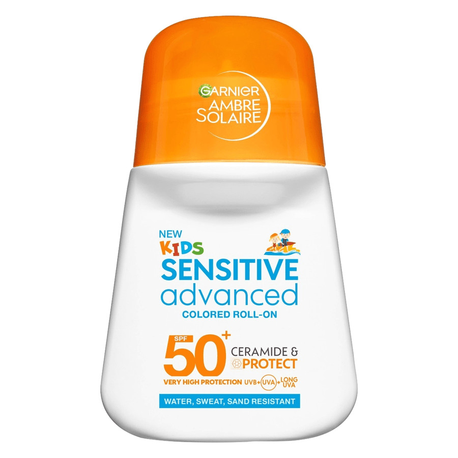 Garnier Ambre Solaire Kids Sensitive Advanced Ceramide & Protect Colored Roll-On SPF50+ 18g