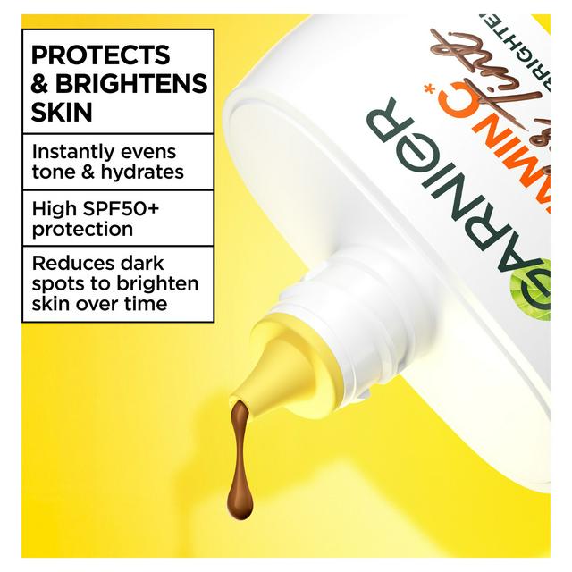 Garnier 40ml Vitamin C Protect & Brighten Wonder Tint SPF 50+ Dark Shade Cream