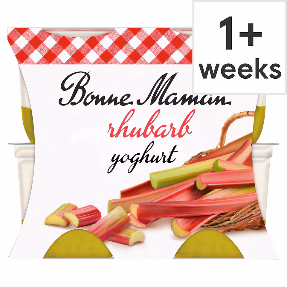 Bonne Maman Rhubarb Yoghurt 4x115g