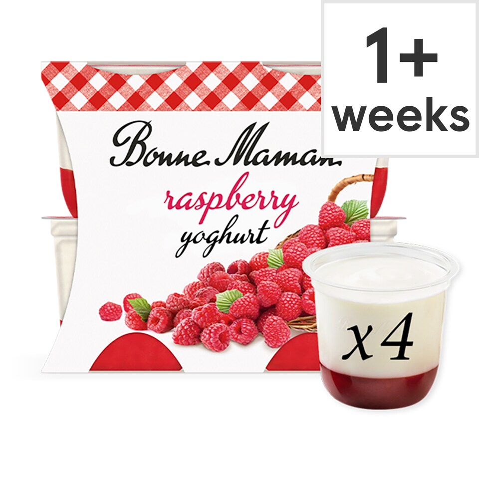 Bonne Maman Raspberry Yoghurt 4x115g