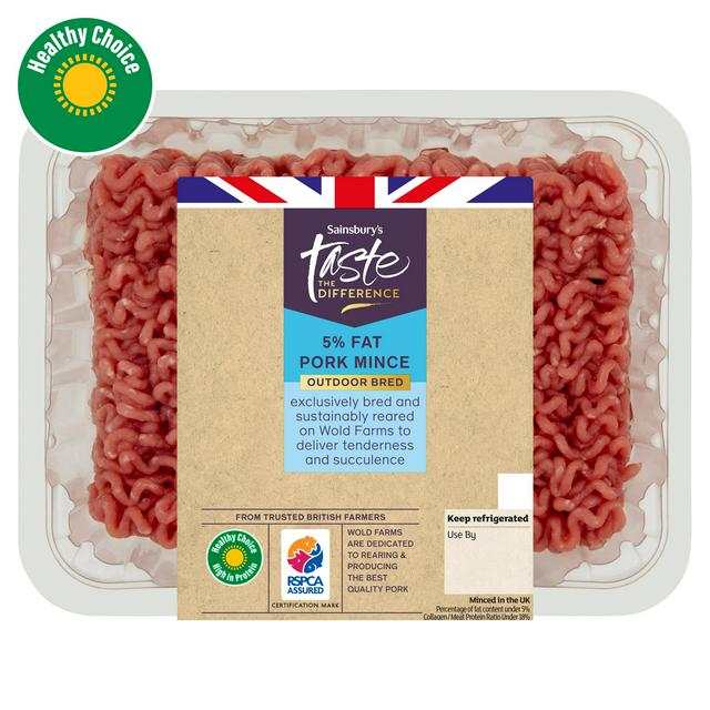 Sainsbury's 5% Fat Outdoor Bred British Pork Mince, Taste the Difference 500g