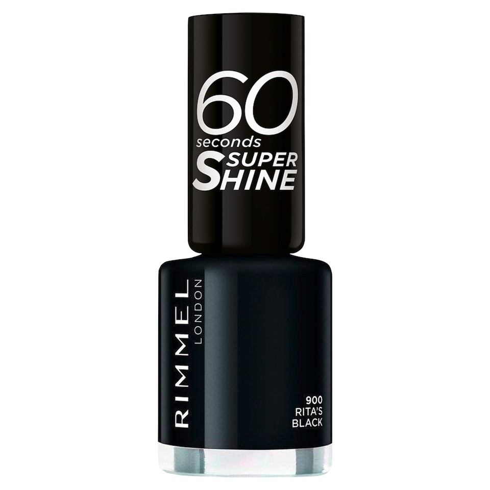 Rimmel London Rita Ora Nail Polish - Rita's Black 8ml