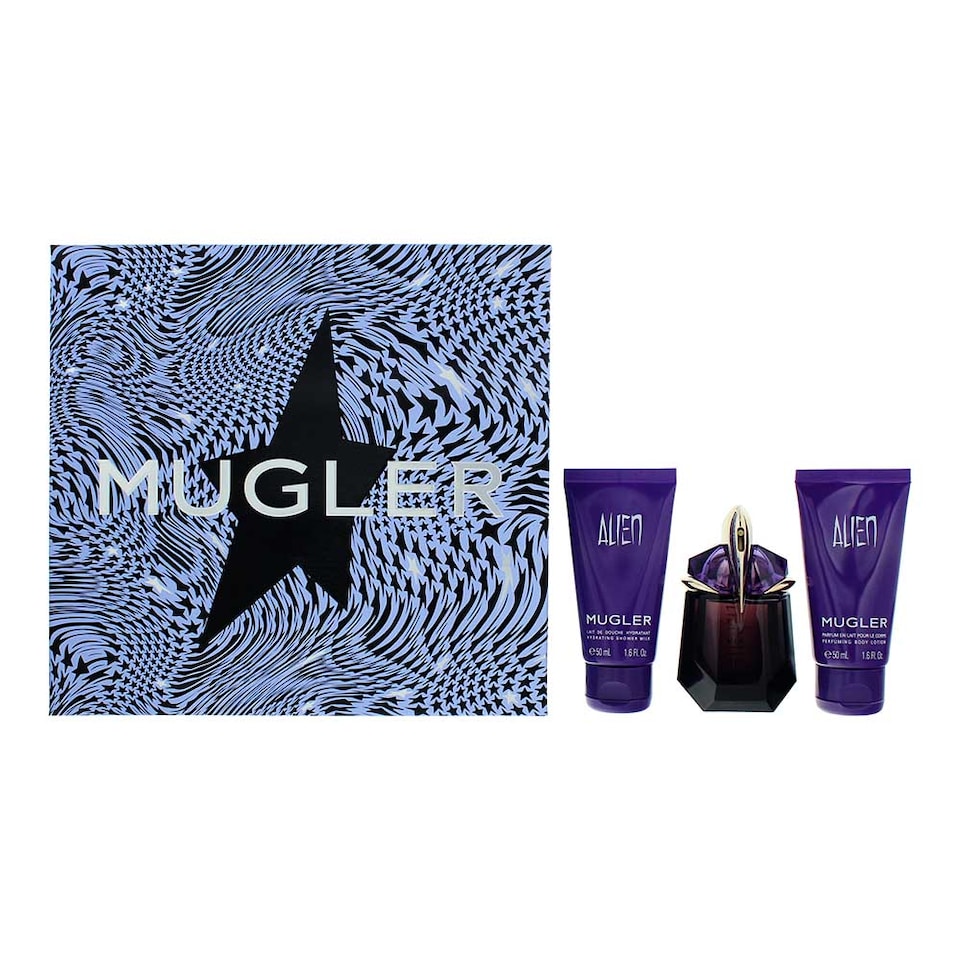Mugler Alien Eau de Parfum 30ml, Body Lotion & Shower Milk Gift Set for Her