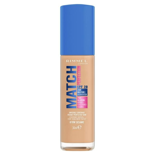 Rimmel London Match Perfection Foundation 070W Sesame SPF20 30ml