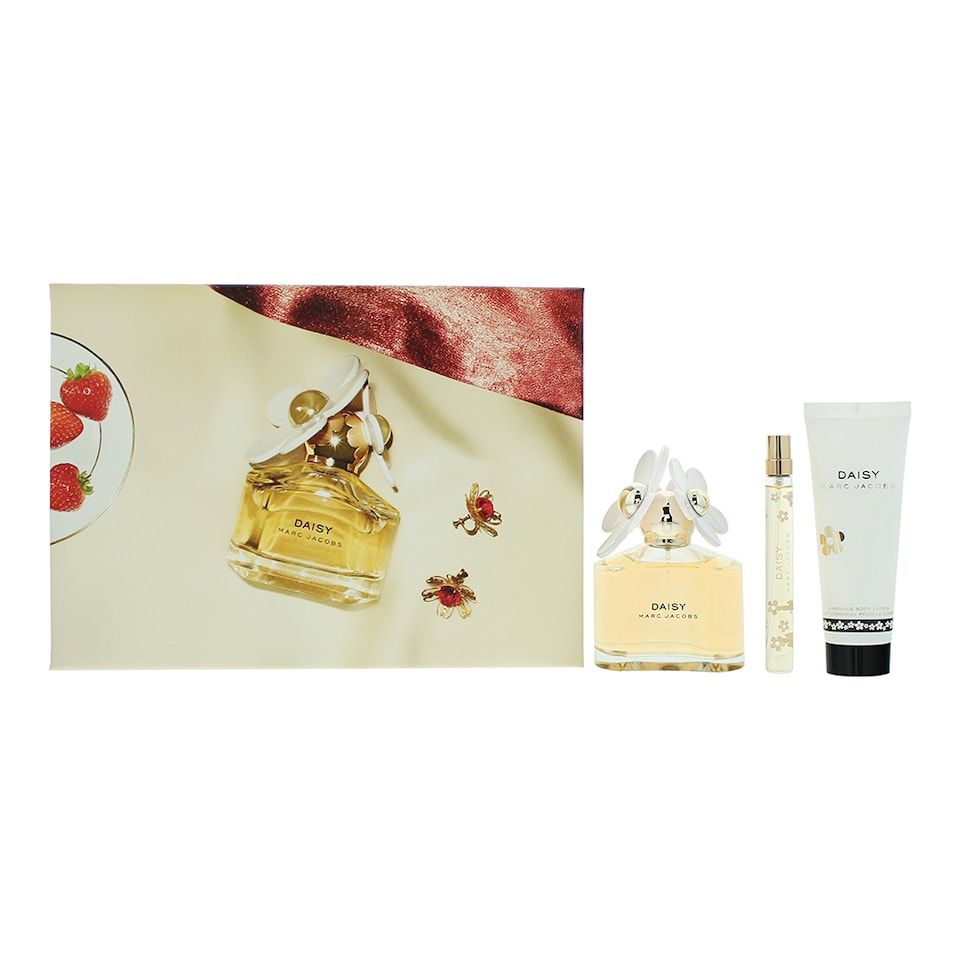 Marc Jacobs Daisy Eau De Toilette 100ml, Body Lotion 75ml + Eau De Toilette 10ml