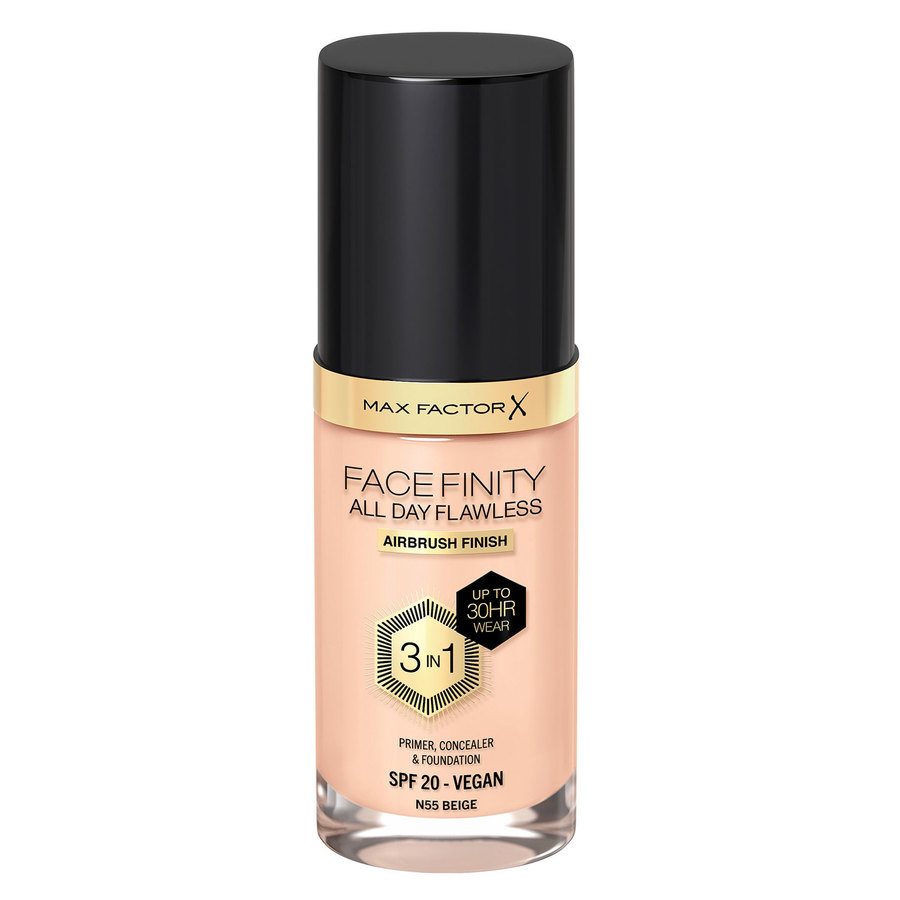 Max Factor Facefinity All Day Flawless 3-In-1 Foundation #N55 Beige 30ml