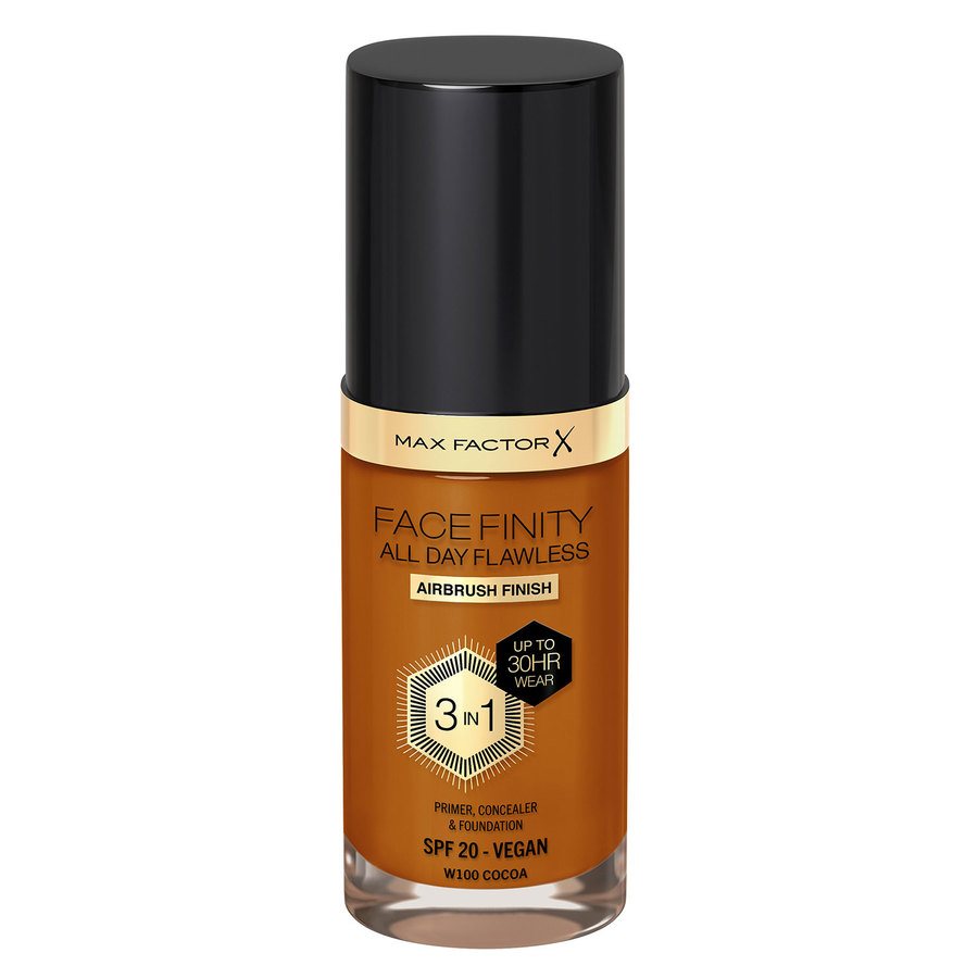 Max Factor Facefinity All Day Flawless 3-In-1 Foundation #W100 Cocoa 30ml