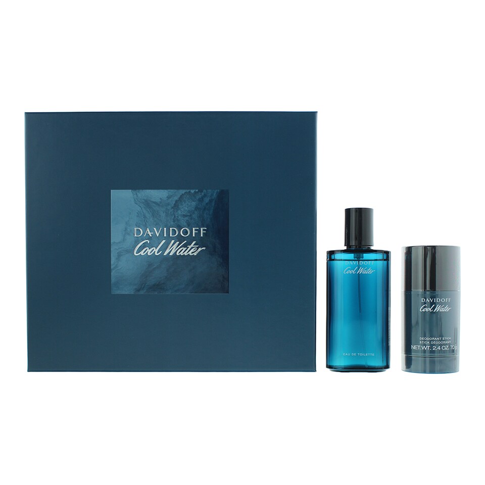 Davidoff Cool Water Eau de Toilette 75ml & Deodorant Stick 70g Gift Set