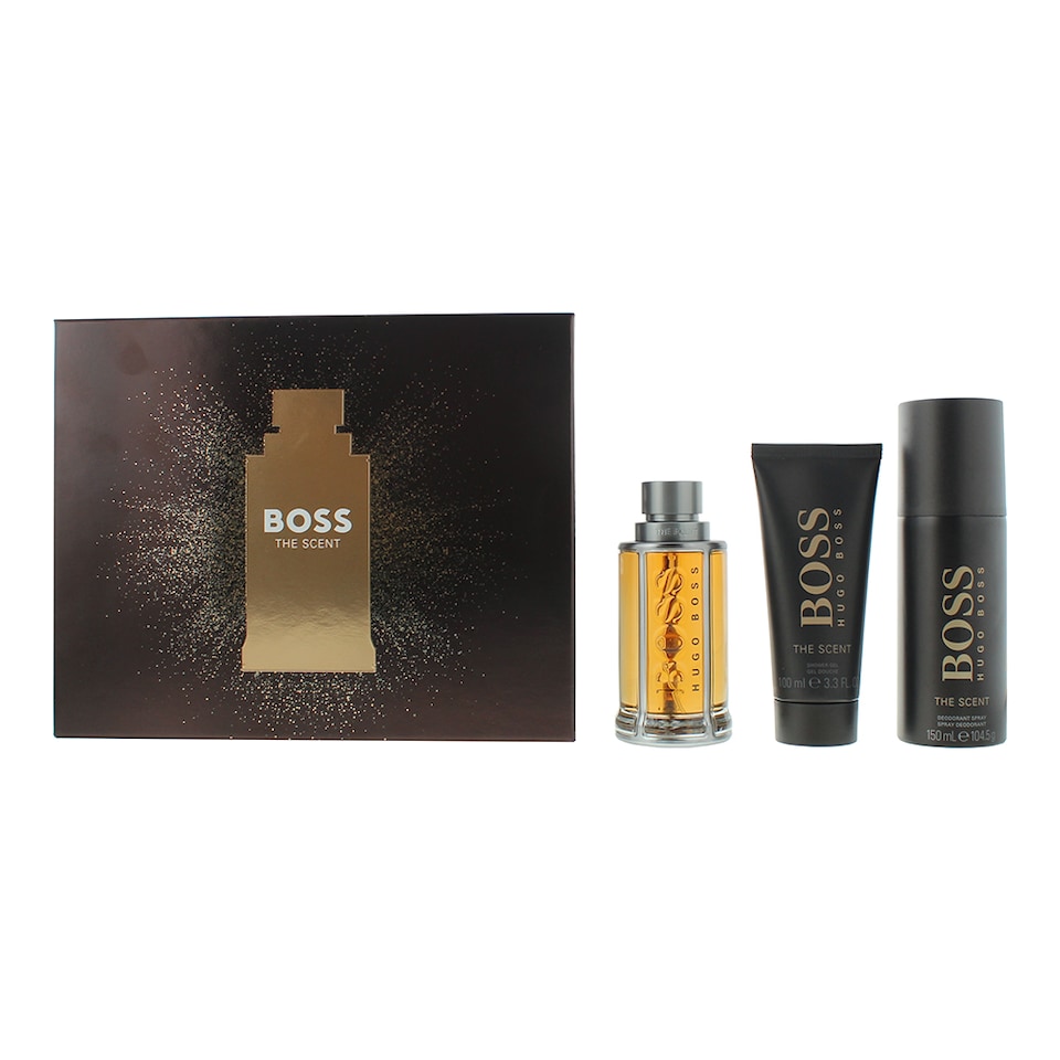 Hugo Boss The Scent Eau de Toilette 100ml, Shower Gel + Deodorant Spray Gift Set