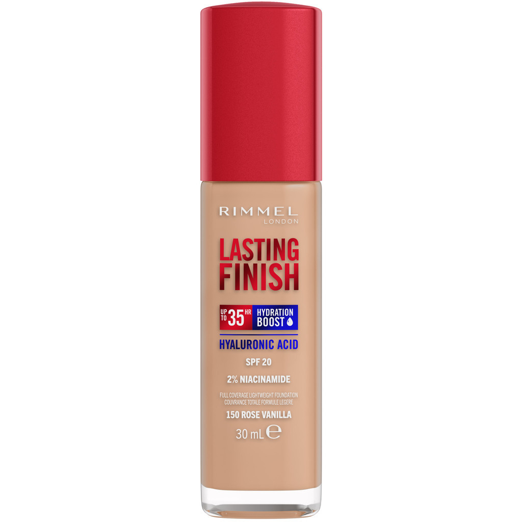 Rimmel Lasting Finish 35H Hydration Boost Hydrating Foundation SPF20 Rose Vanilla