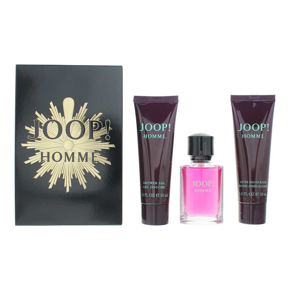 Joop Homme Eau de Toilette 30ml, Aftershave Balm & Shower Gel Gift Set for Him