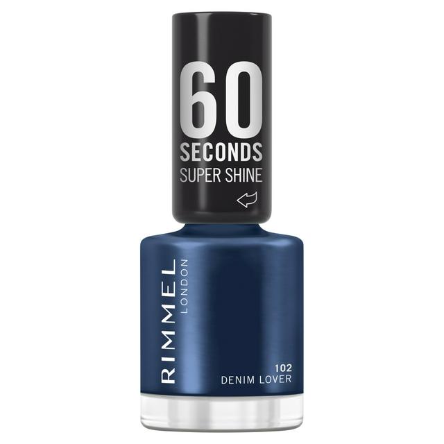 Rimmel London 60 Seconds Super Shine Nail Polish 102 Denim Lover