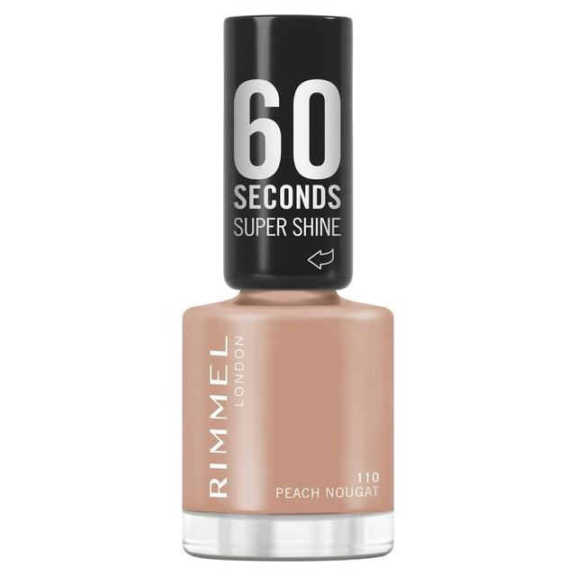 Rimmel London 60 Seconds Super Shine Nail Polish 110 Peach Noughat