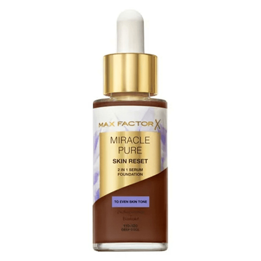 Max Factor Miracle Pure Skin Reset 2 In 1 Serum Foundation 120 Deep Cool 30ml
