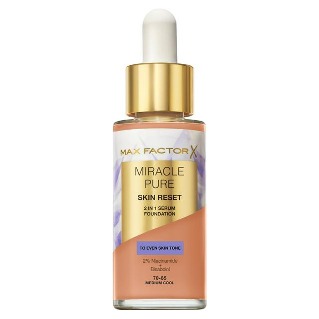 Max Factor Miracle Pure Skin Reset Serum Foundation 75-85 Medium Cool 30ml