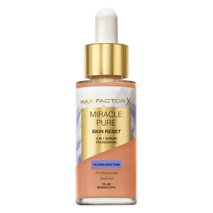 Max Factor Miracle Pure Skin Reset 2 In 1 Serum Foundation 85,5 Medium Cool 30ml