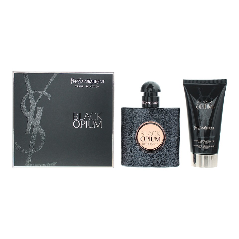 Yves Saint Laurent Black Opium Eau De Parfum 30ml & Body Lotion Gift Set for Her