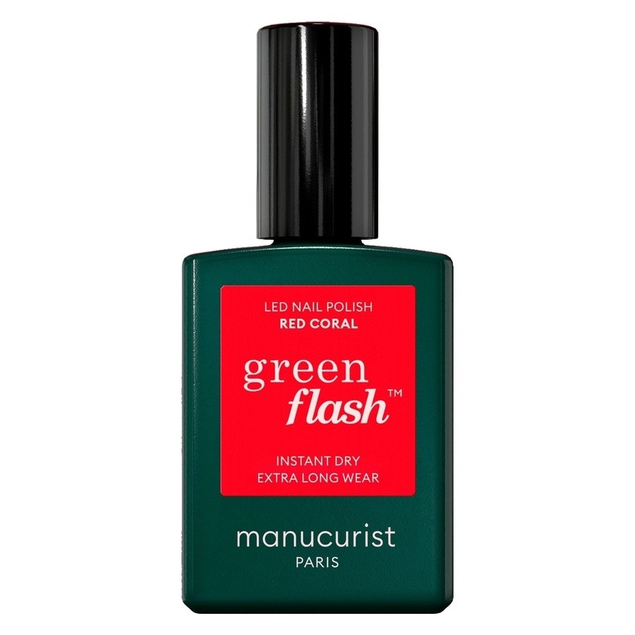 Manucurist Green Flash Led Nail Polish Red Coral 15ml