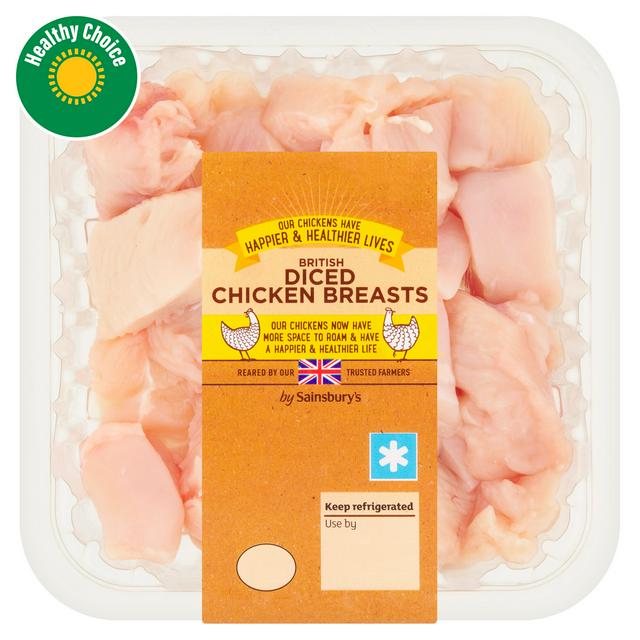 Sainsbury's 400g British Fresh Diced Chicken Breast