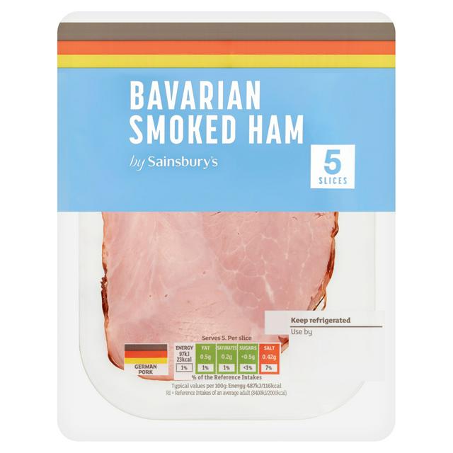 Sainsbury's German Bavarian Smoked Ham Slices x5 100g