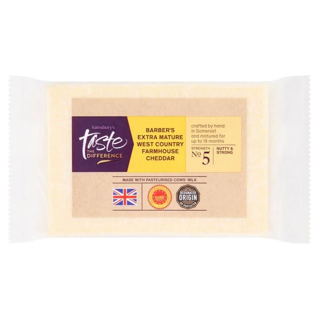 Sainsbury's Extra Mature Farmhouse Cheddar, Taste the Difference 350g