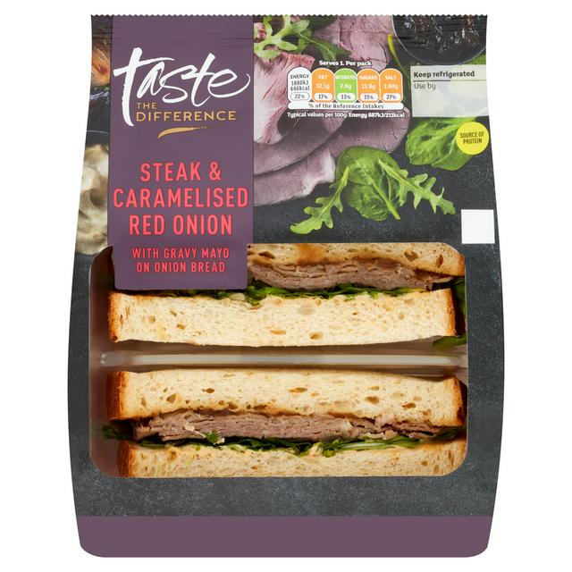 Sainsbury's Steak & Caramelised Onion Sandwich, Taste the Difference