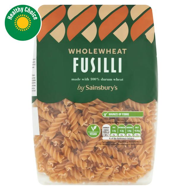 Sainsbury's Wholewheat Fusilli Pasta 500g