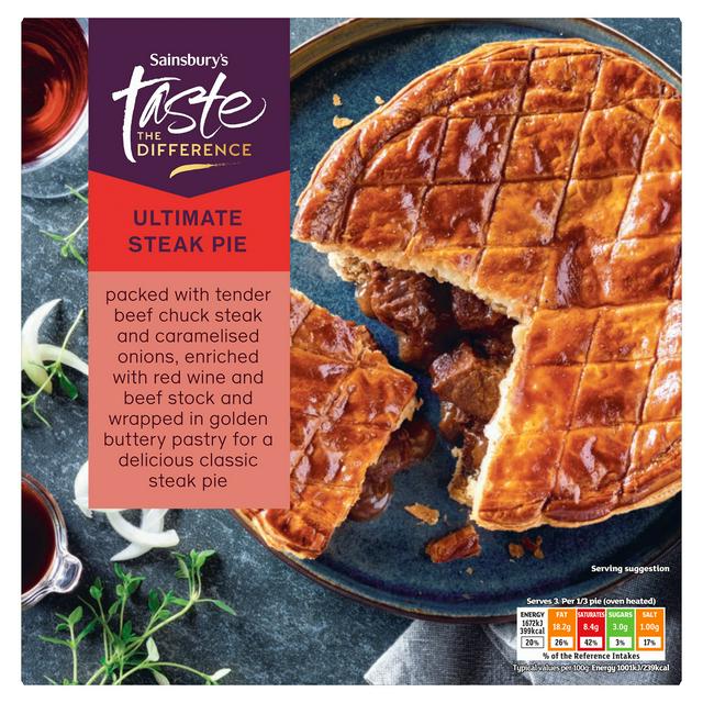 Sainsbury's Ultimate Steak Pie, Taste the Difference 500g