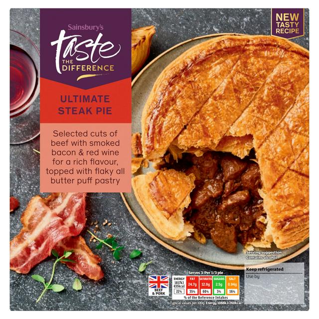 Sainsbury's Ultimate Steak Pie, Taste the Difference 500g