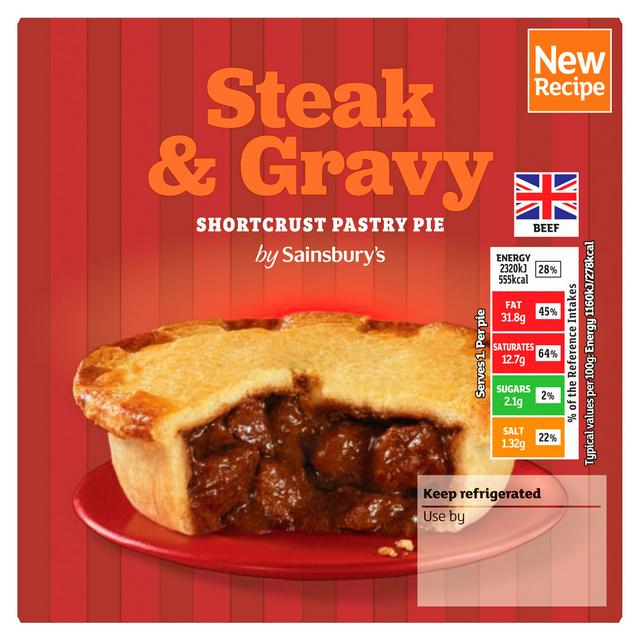 Sainsbury's Steak & Gravy Shortcrust Pastry Pie 200g